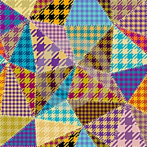 Geometric abstract pattern. Intersection patchwork plaid style