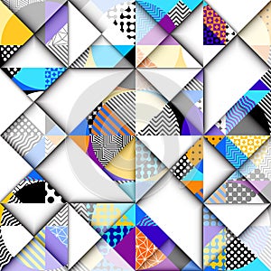 Geometric abstract pattern. Intersection style