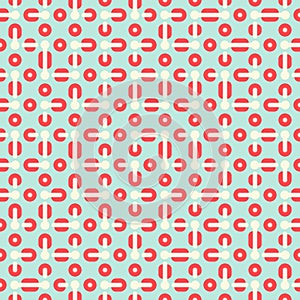 Geometric abstract pattern in midcentury style. Seamless vector