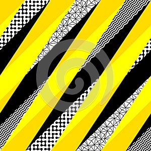 Geometric abstract pattern in patchwork style. Seamless vector