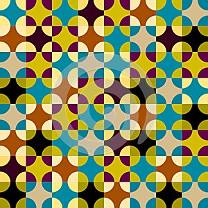Geometric abstract pattern retro style. Seamless vector pattern.