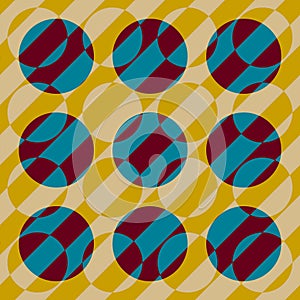 Geometric abstract pattern retro style. Seamless vector pattern.