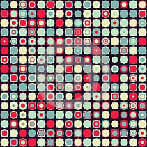 Geometric abstract pattern with simple shapes. Vector