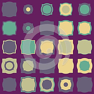 Geometric abstract pattern with simple shapes. Vector