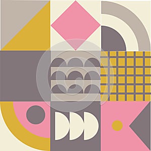 Geometric abstract pattern. vector surface mosaic print.