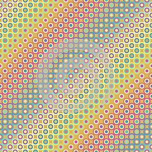 Geometric abstract polka dot pattern. Seamless vector pattern