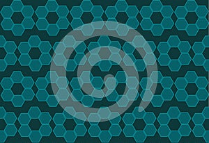 geometric abstract seamless pattern background of circular hexagons