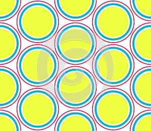 Geometric abstract seamless pattern background. Colorful circles