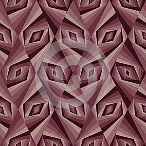 geometric abstract seamless pattern of rhombuses in pale pink