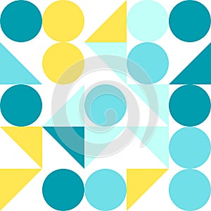Geometric abstract seamless pattern with simple elements of geometry.