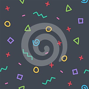 geometric abstract seamless pattern on white background