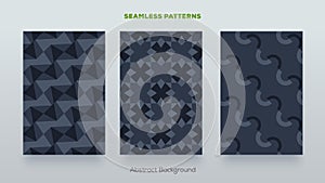 Seamless pattern abstract set collection. Simple vector geometric illustration for your design.