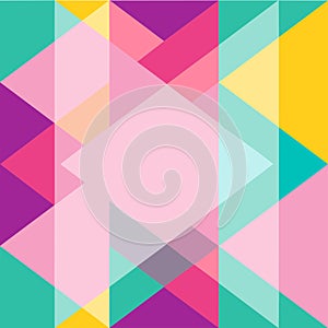 Geometric abstract seamless triangle pattern multicolor vector illustration