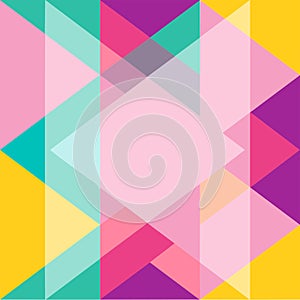 Geometric abstract seamless triangle pattern multicolor vector illustration