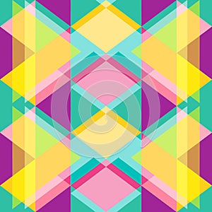 Geometric abstract seamless triangle pattern multicolor vector illustration