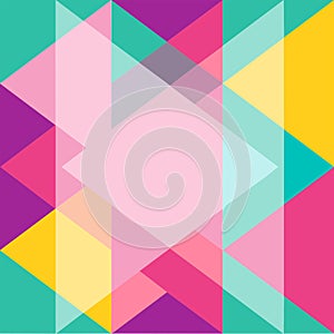 Geometric abstract seamless triangle pattern multicolor vector illustration