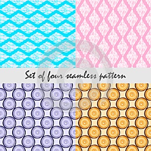 Geometric abstract set seamless pattern