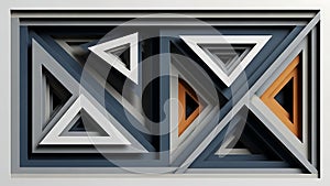 Geometric abstract shapes layered