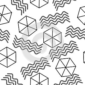 Geometric abstract texture,Seamless hexagonal abstract pattern. Vector background.