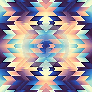 Geometric abstract triangles pattern. Aztec geometric style. Seamless vector image.