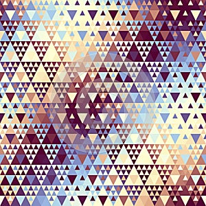 Geometric abstract triangles pattern. Seamless vector image. Aztec style