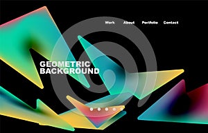 Geometric abstract vector background design
