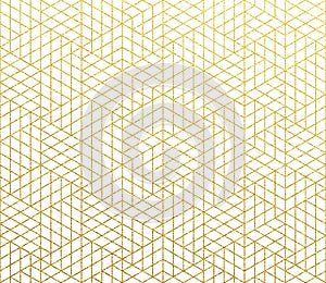 Geometric abstract vector pattern gold background