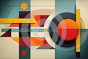 Geometric abstraction with shapes Abstract background for creative interior design