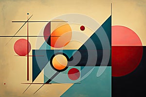 Geometric abstraction with shapes Abstract background for creative interior design