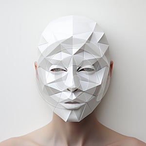Geometric Aesthetics: Minimalist Paper Mask By Sza