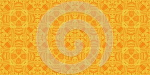 Geometric African pattern colorful, textured and seamless background, golden yellow and orange colors, high définition