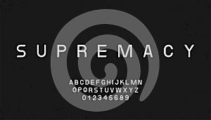Geometric alphabet font design. Minimal typography letters logo modern bold sans serif typeface. Vector illustration