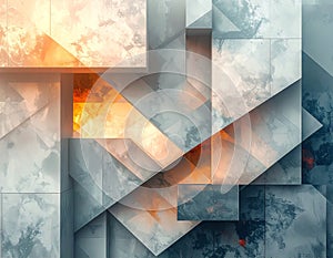 Geometric angles layer upon layer