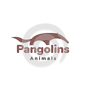 Geometric animal pangolins logo design vector graphic symbol icon sign illustration creative idea photo