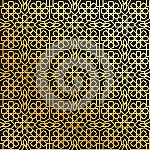 Geometric arabic islamic gold pattern, Pattern Asia