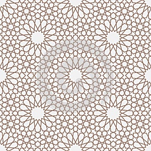 Geometric arabic seamless pattern. Abstract islamic vector background.