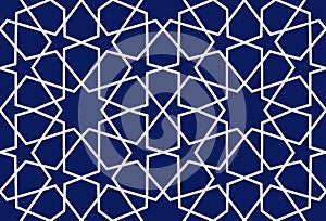 Geometric arabic seamless pattern. Abstract islamic vector background.