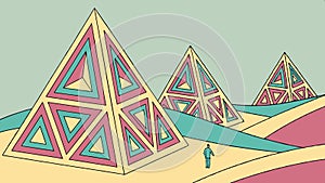 Geometric architectural pattern design vector design Generative AI