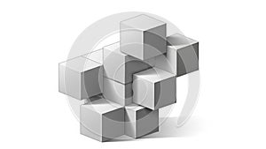 The background is plain white emphasizing the structure s symmetry and sharp