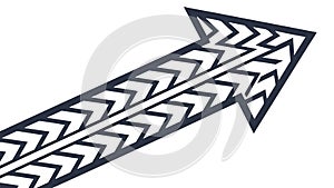 Geometric Arrow Pattern Border Art, vector design Generative AI