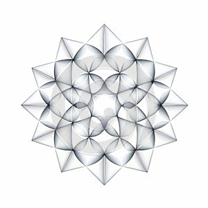 Geometric Astar: A Conceptual Simplicity In Dark Silver And White