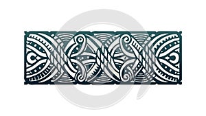 Geometric Aztec Pattern Border: Bold Traditional Design, vector design Generative AI