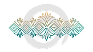 Geometric Aztec Pattern Border Element Vector Illustration, vector design Generative AI