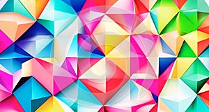 AI generated geometric abstract kaleidoscope of colours background