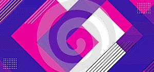 Geometric background abstract with triangle composition design. Purple, pink, blue, and white colorful vector illustration