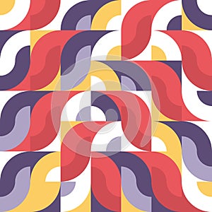Geometric background in Bauhause graphic design style. Abstract pattern