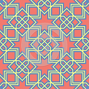 Geometric background. Blue seamless pattern