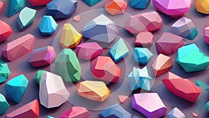 Geometric background with colorful shapes. Generative AI photo