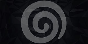 Vector abstract black background. Chaotic Triangles.