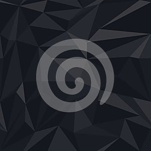 Black background triangles shape. Vector illustration.